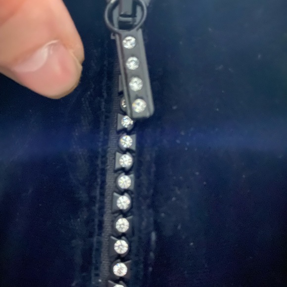 Vintage black velvet wiggle dress zipper front corset back - Picture 10 of 12